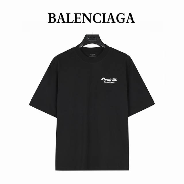 Balenciaga 25Ss short-sleeved T-shirt with small logo embroidery on the chest Re