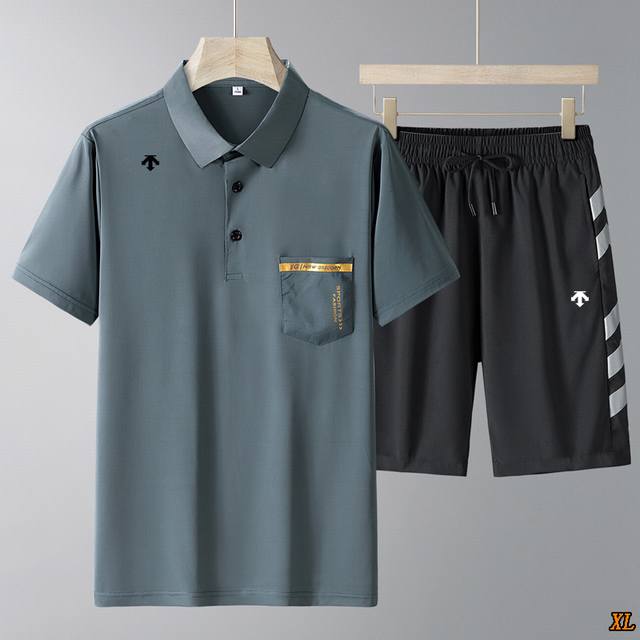 Descente exclusive real shot of the new summer high-quality ice silk Polo shirt