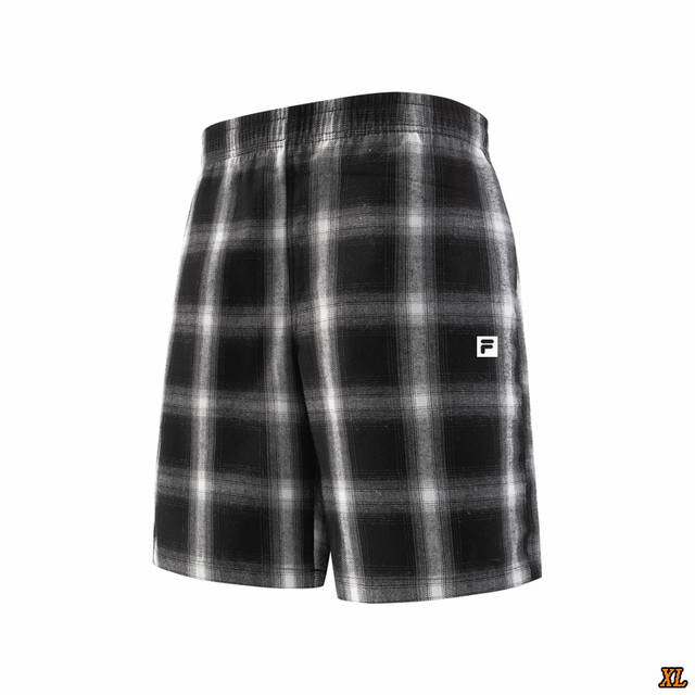 Fila exclusive real shot of the new summer high-quality black and white plaid sh