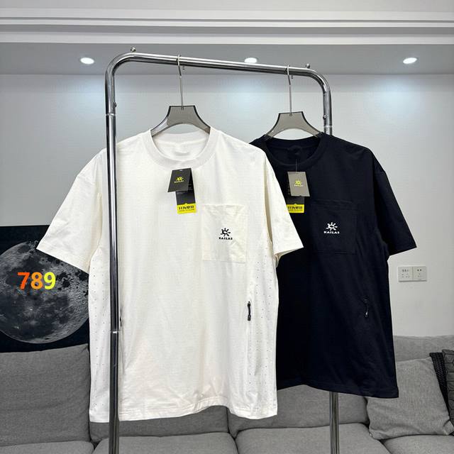 Kailas Large Round Neck Short Sleeve Outdoor Pocket T-shirt Moisture-absorbing,