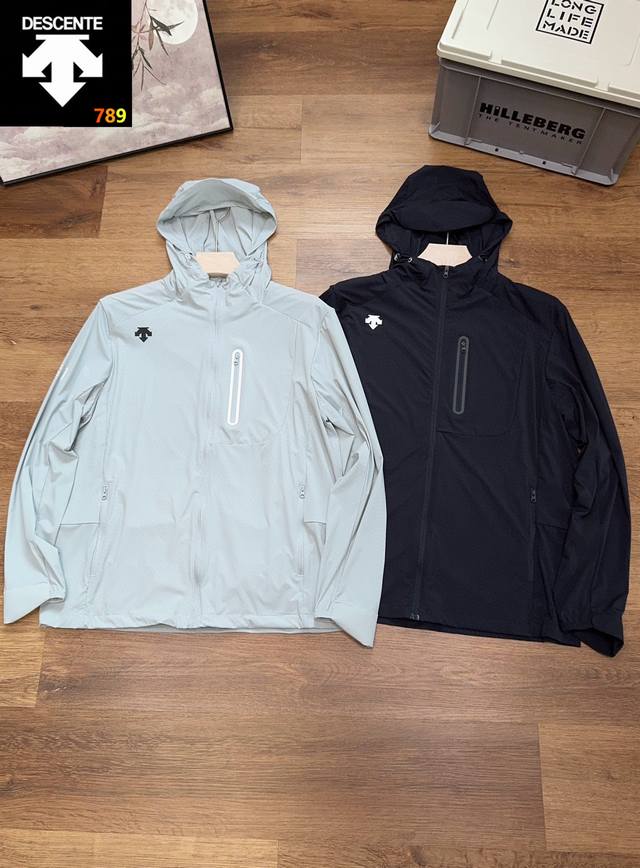 Descente's new summer couple's outdoor leisure hooded ice silk quick-drying suns