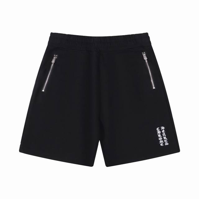 High version Chrome Hearts horseshoe cross embroidered shorts, unisex. Made of 1