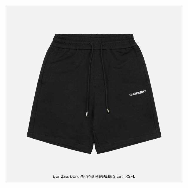 Burberry 23Ss Bbr small logo embroidered shorts The fabric is made of 380g combe