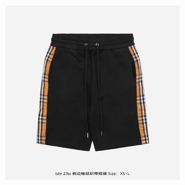 Burberry 23Ss side checkered ribbon shorts Inspired by the retro style of the 19
