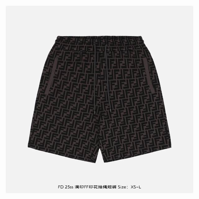Fendi 25Ss full print Ff print drawstring shorts Inspired by the retro style of