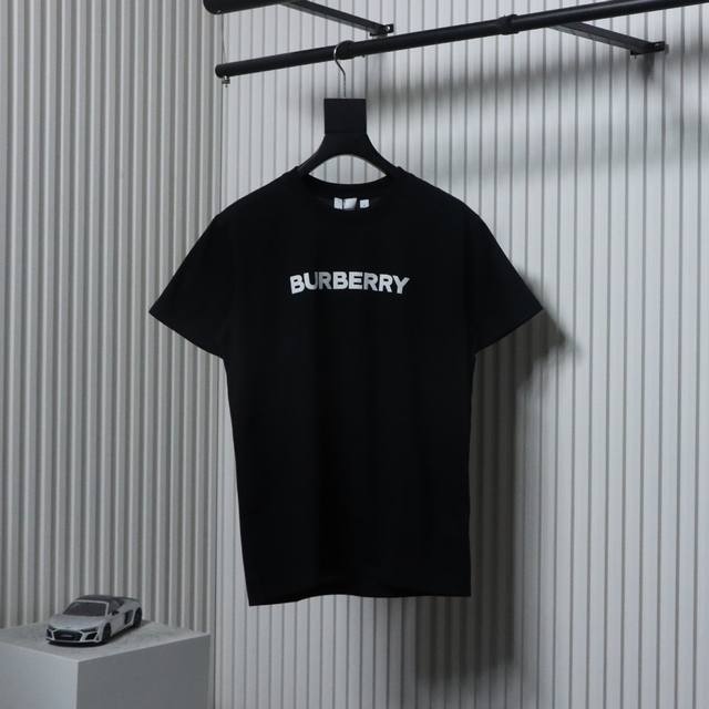 Burberry 22Ss foam printed letter short sleeves are made of pure cotton wool com