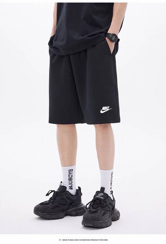 New Arrival | 260G Heavyweight Cotton Nike Classic Basic Small Letter Logo Short