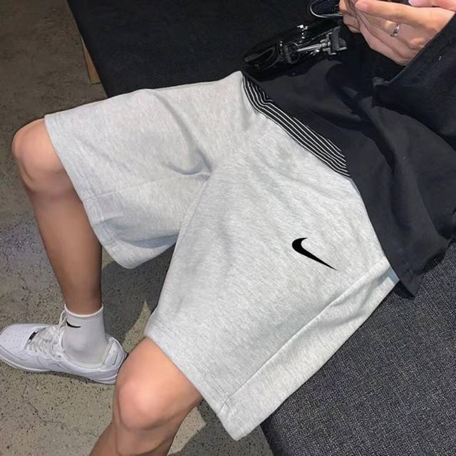 New Nike basic high-quality versatile shorts couple style pure cotton knitted fa