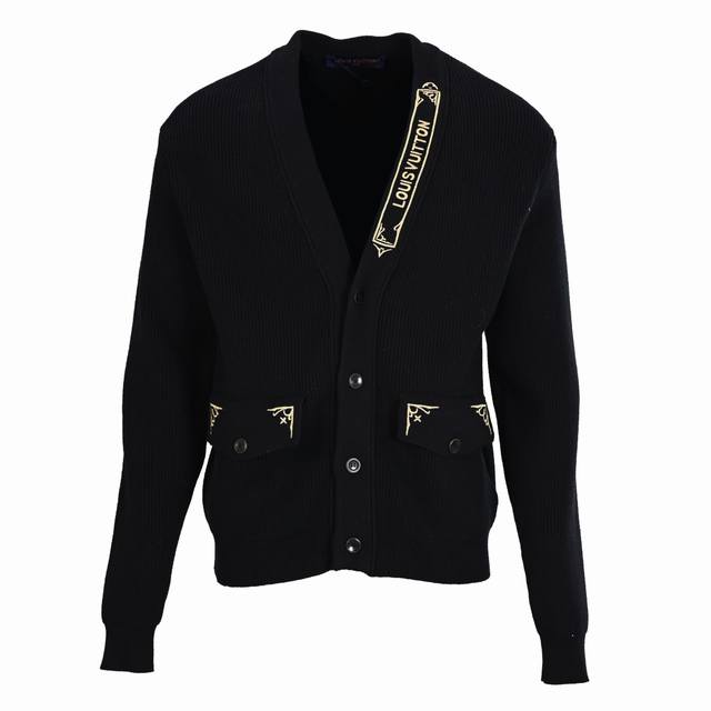 Louis Vuitton Lv gold thread embroidered cardigan Authentic product purchased fo