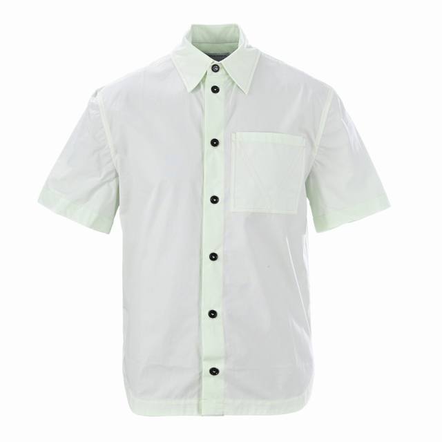 Bottega Veneta Bv chest V logo short-sleeved shirt Made of dyed cotton fabric, t