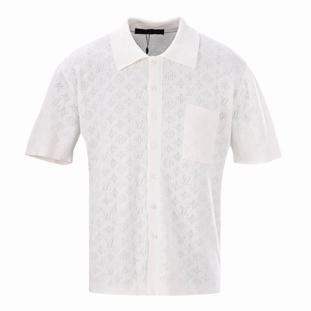 Louis Vuitton Lv hollow dark pattern short-sleeved shirt Authentic 12499 purchas
