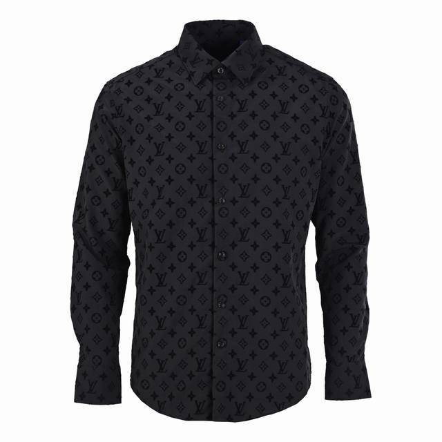 Louis Vuitton Lv full-print flocked long-sleeved shirt Authentic 19984 purchased