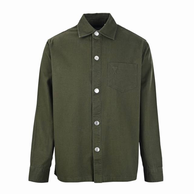 Ami Paris embossed heart embossed shirt jacket Customized elegant cotton brocade