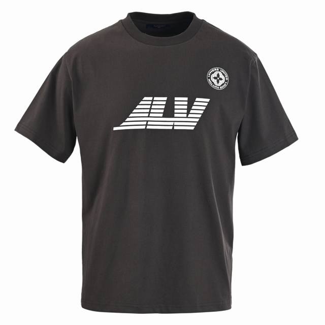 Louis Vuitton Lv horizontal line logo printed short-sleeved T-shirt Authentic 74