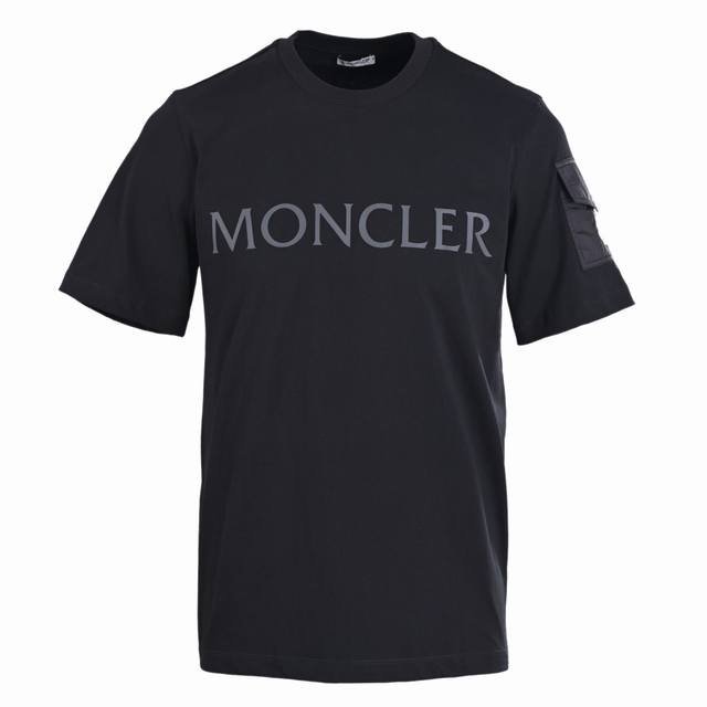 Moncler Mc printed sleeve logo short-sleeved T-shirt Custom Tencel Moore plain m
