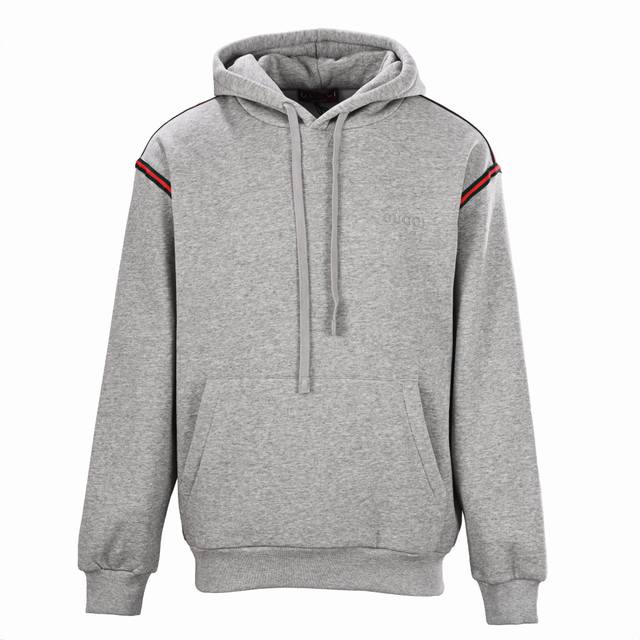 Gucci Gucci grey webbing suit hooded sweatshirt The original top was purchased f