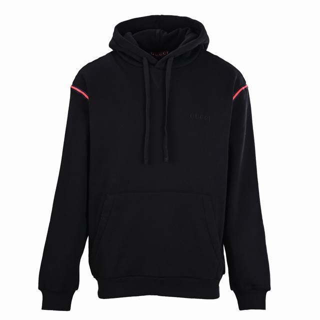 Gucci Gucci black webbing suit hooded sweatshirt The original top was purchased
