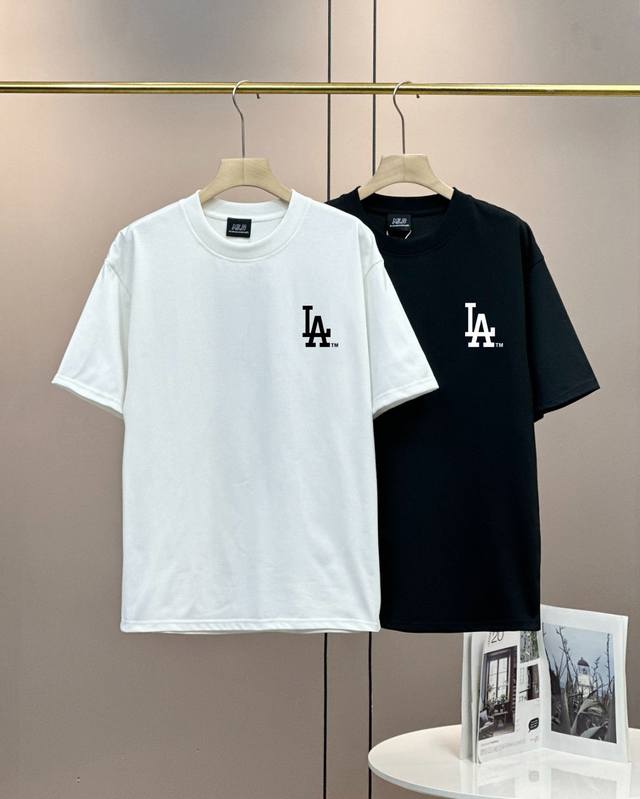 Mlb unisex couple basic casual T-shirt with round neck and short sleeves, simple