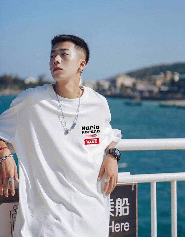 New arrival! New summer product Vans Super Mario graffiti cartoon short-sleeved