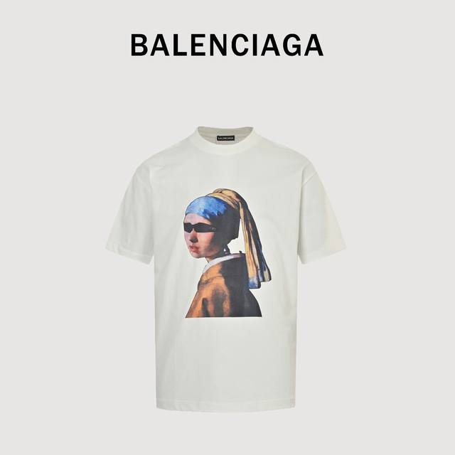 Balenciaga 25Ss portrait and album print short sleeve T-shirt Balenciaga Music M