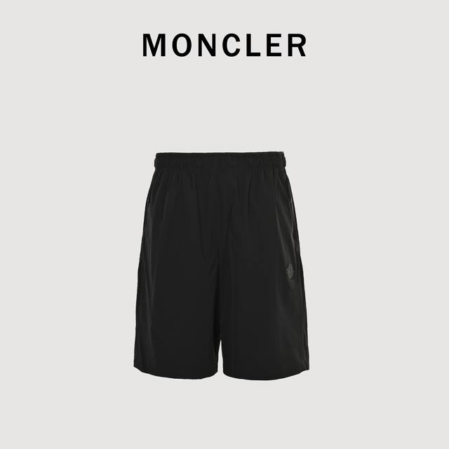 Moncler Mc Small Black Label Stretch Nylon Shorts The combination of nylon and s