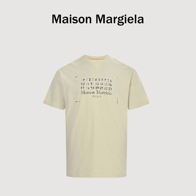 Maison Margiela 25Ss mottled digital print short sleeves Digital direct printing