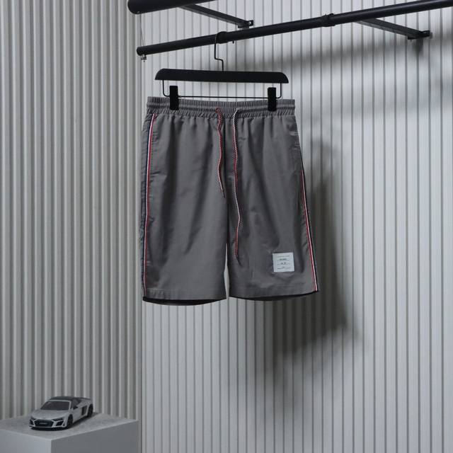 Thom Browne 25Ss striped ribbon beach shorts The fabric is custom-made, function