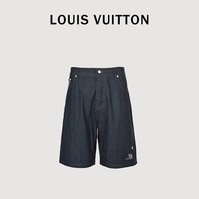 Louis Vuitton Lv sailing suit shorts Made of 360G thin denim, washed blue. Back