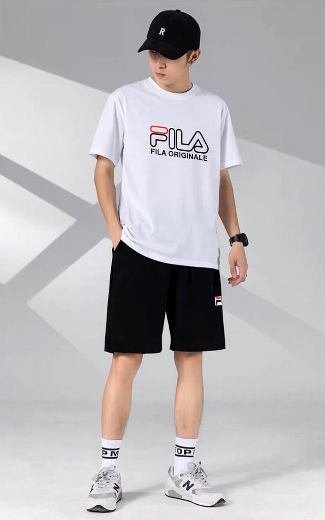 Fila's new short-sleeved shorts sports suit! Versatile and suitable for everyone