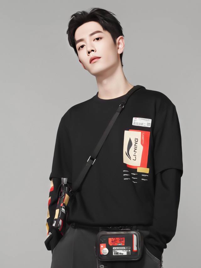 China Li Ning short-sleeved T-shirt summer new Xiao Zhan same style print loose