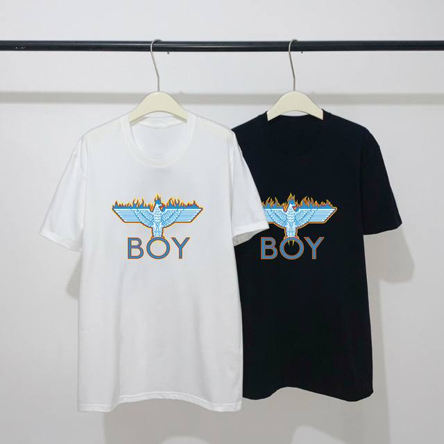 New arrival!!! Boy Logo classic print casual loose couple short-sleeved T-shirt
