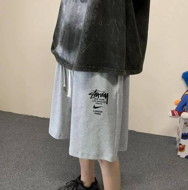 Stussy co-branded Nike high-quality versatile shorts couple style pure cotton kn