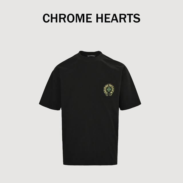 Chrome Hearts Ch cross print short-sleeved T-shirt The fabric is made of heavy c