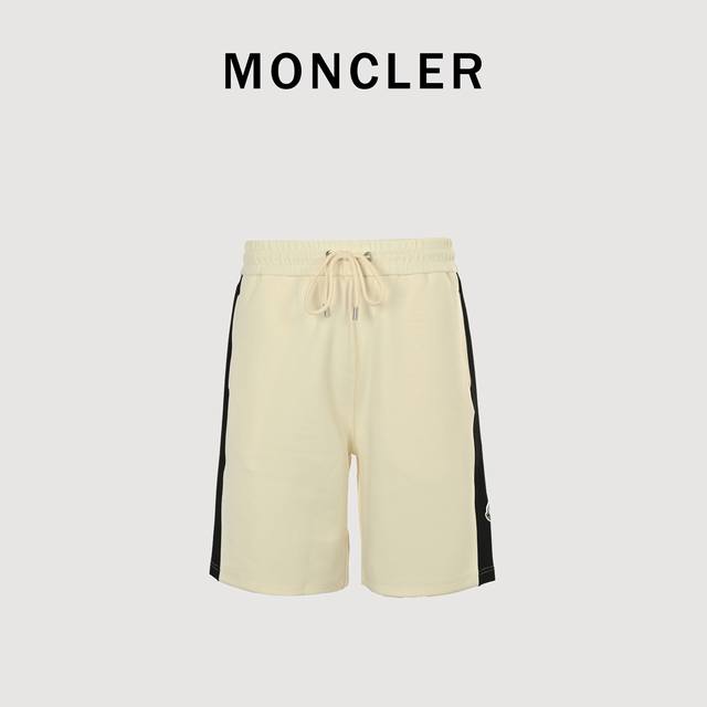 Moncler 25Ss contrast stitching small logo embroidered shorts are carefully made