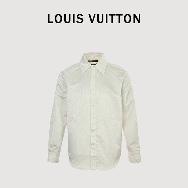 Louis Vuitton Lv full print jacquard long sleeve shirt Authentic 17131 purchased