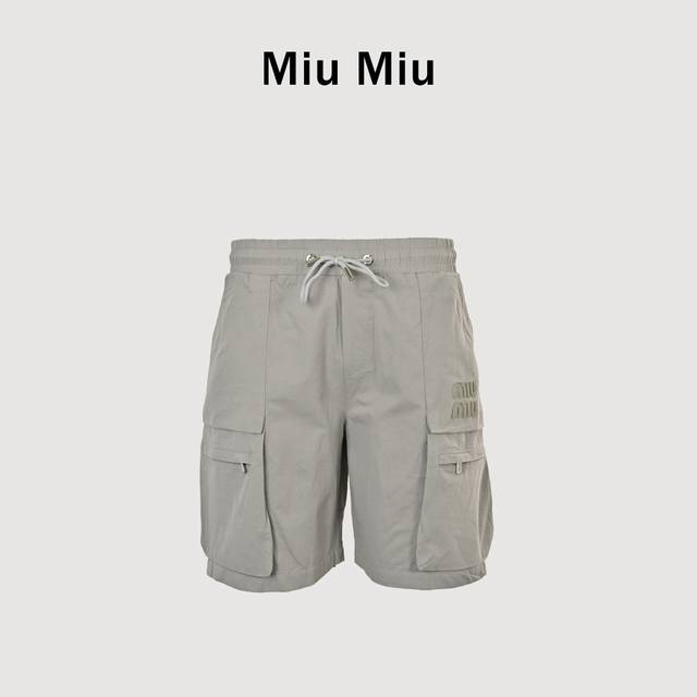 Miumiu Miu Miu Embroidered Logo Overalls The fabric is made of 360g woven fabric
