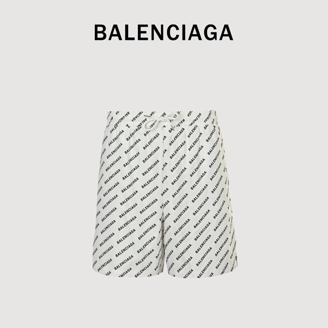 Balenciaga 25Ss full print barrage shorts Beach travel essential casual shorts!