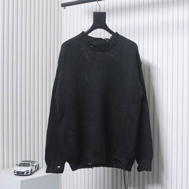 Mastermind Japan Mmj dark style back big skull hole sweater Loose couple sweater