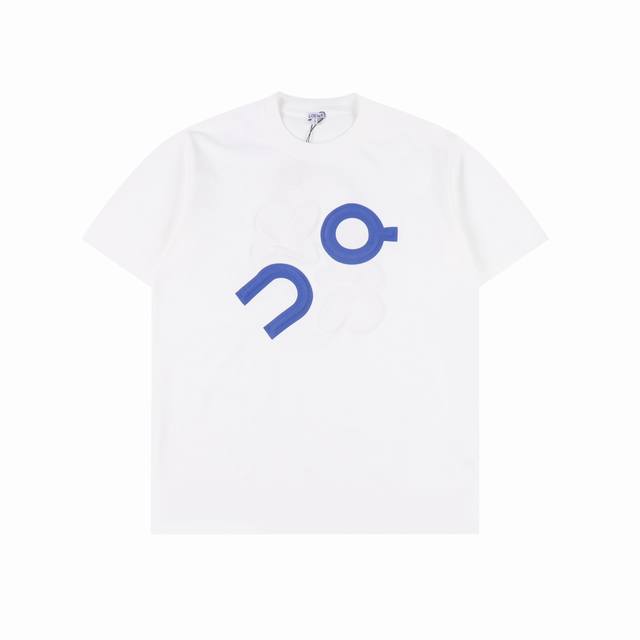 Loewe 25Ss suede foam printed logo short sleeves Super heavy suede foaming proce