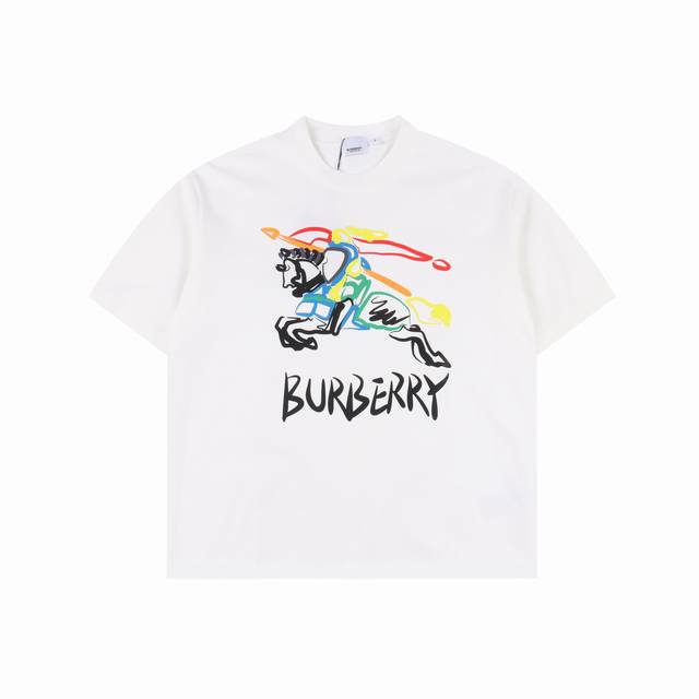 Burberry 25Ss Colored Warhorse Short Sleeve T-shirt The fabric is made of custom