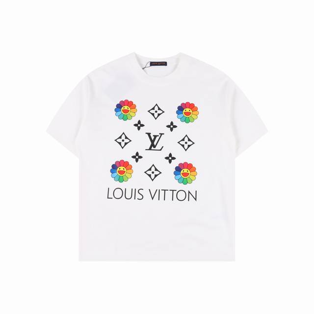 Louis Vuitton Lv 25Ss Murakami Takashi sunflower short-sleeved T-shirt The fabri