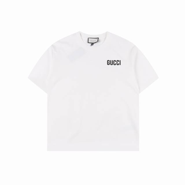 Gucci 25Ss Silicone Small Letter Short Sleeve T-shirt The fabric is made of cust