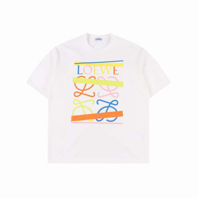 Loewe 24Ss Tape Clover Short Sleeve T-shirt The fabric is made of customized 240