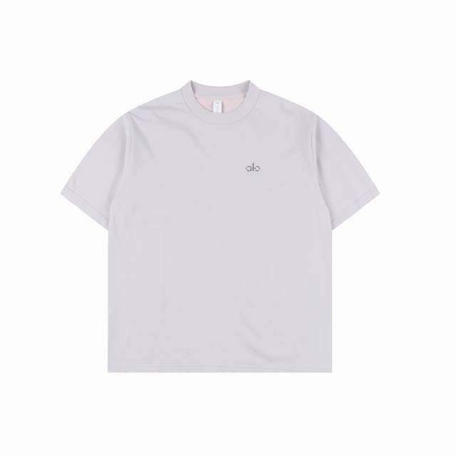 Alo 25Ss double-sided letter short-sleeved T-shirt The fabric is made of customi