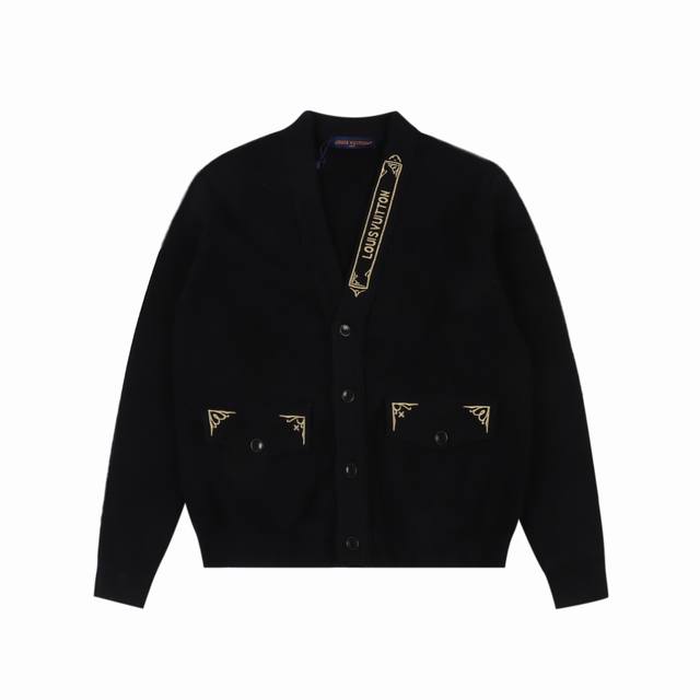 Louis Vuitton Lv gold thread embroidered cardigan Authentic product purchased fo