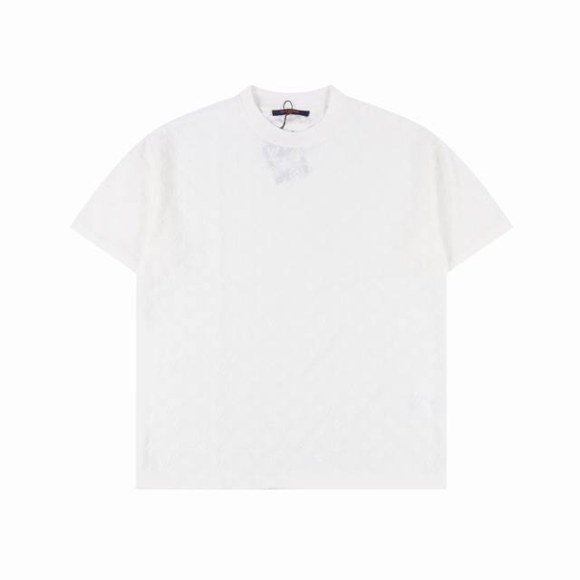 Louis Vuitton 25Ss full print monogram jacquard embossed suit short-sleeved T-sh