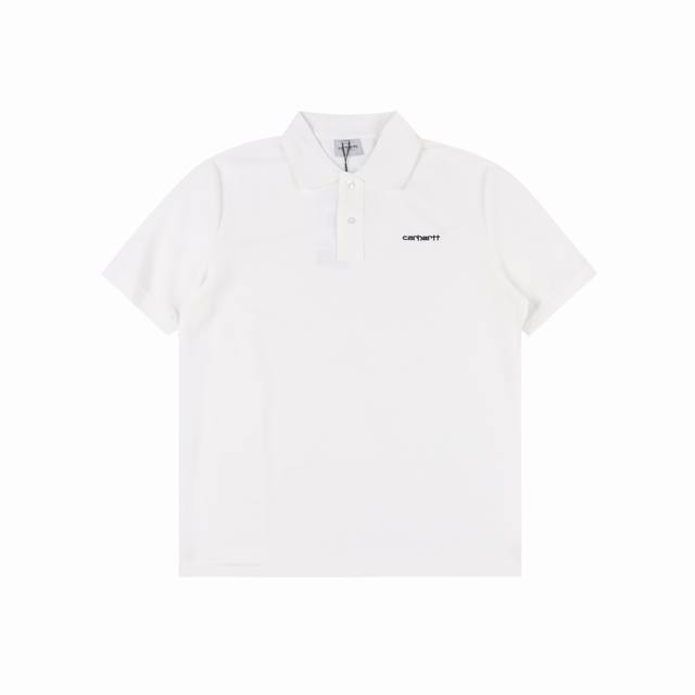 Carhartt classic embroidered small logo Polo short sleeves The air layer is more