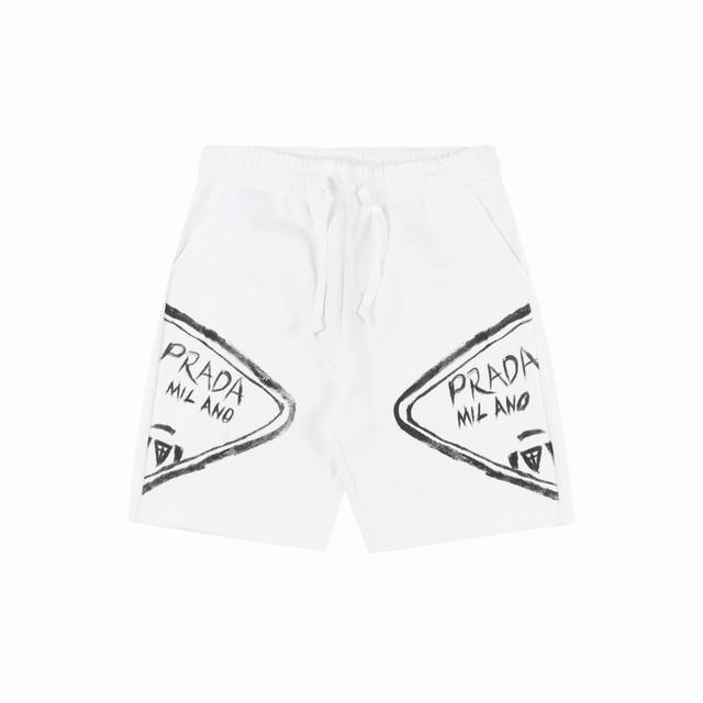 Prada Prd letter print shorts The print is made of imported pearl paste from Jap