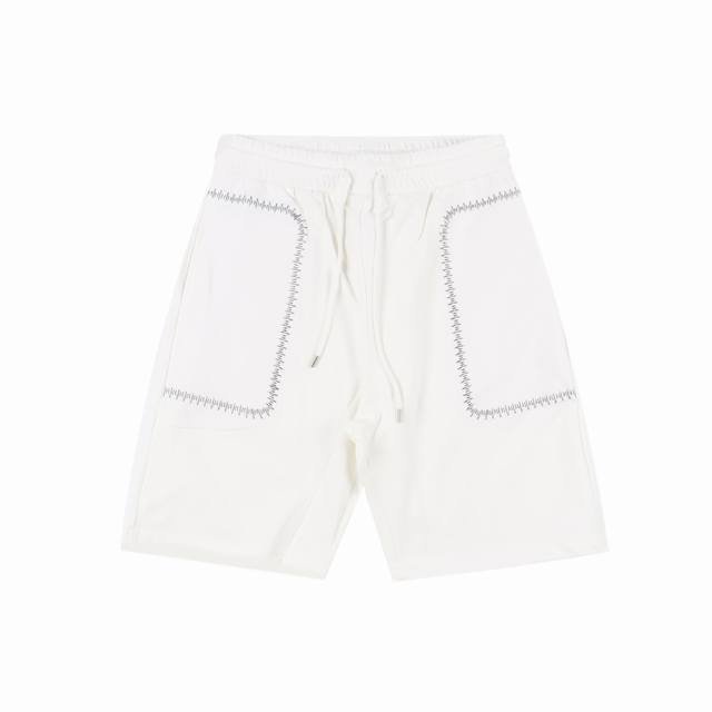 Loewe Herringbone Curve Embroidery Shorts are made of 380G pure cotton terry fab