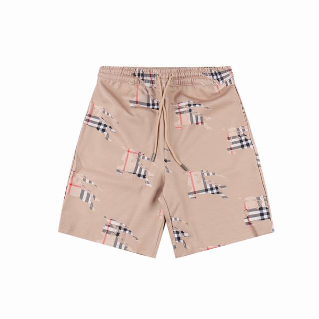 Burberry Bbr checkered warhorse print shorts The print is made of imported pearl